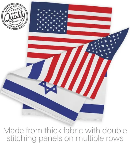 Miniatura 7 de Bandera israelí estadounidense de bandera de Israel, 2 piezas de pancartas de pared para habitación, patio, césped, jardín, tapiz interior al aire