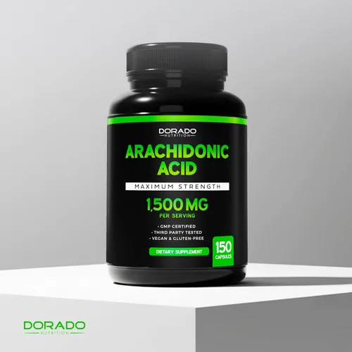 Miniatura 5 de Suplemento de ácido araquidónico de 1500 mg (150 cápsulas), suplemento muscular y de fuerza para masa muscular y recuperación para hombres