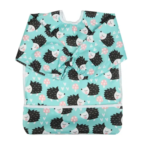 Miniatura 28 de Babero de bebé manga camisa con bolsillo 1-3 años pintura para niñas (Flamingo Cactus)
