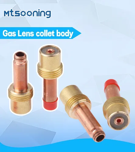 Miniatura 4 de Kit de consumibles de cobre con cuerpo de pinza de lente de gas de 0.094 in (3/32 pulgadas), 5 uds. 45V26 para soplete de soldadura TIG serie 17, 18