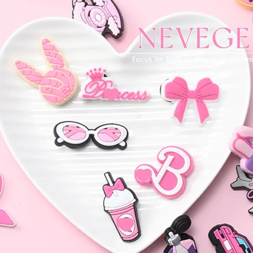 Miniatura 3 de NEVEGE Dijes de flores para zapatos para niñas, bonitos dijes de diseño para zapatos para adultos, adolescentes, niños, decoración de zapatos