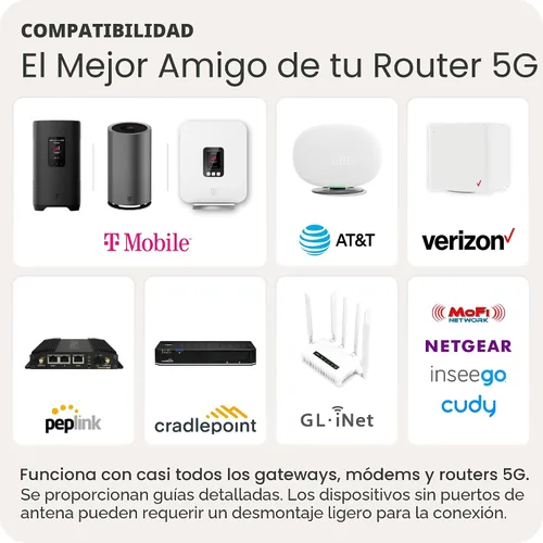 Miniatura 2 de Waveform QuadMini: Kit de antena de perfil bajo MIMO 4x4 Antena externa para enrutadores y gateways 4G/5G para Internet residencial T-Mobile