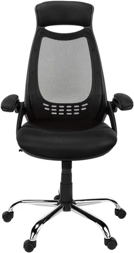 Miniatura 4 de Monarch Specialties 7268, altura ajustable, giratoria, ergonómica, reposabrazos, escritorio para computadora, trabajo, metal, negro, contemporáneo
