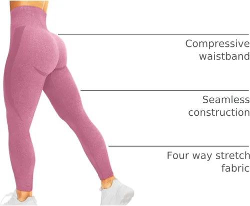 Miniatura 53 de HIGORUN - Leggings sin costuras para mujer, moldeadores, con diseño gráfico de sonrisas, de cintura alta, para el gimnasio, yoga o hacer ejercicio