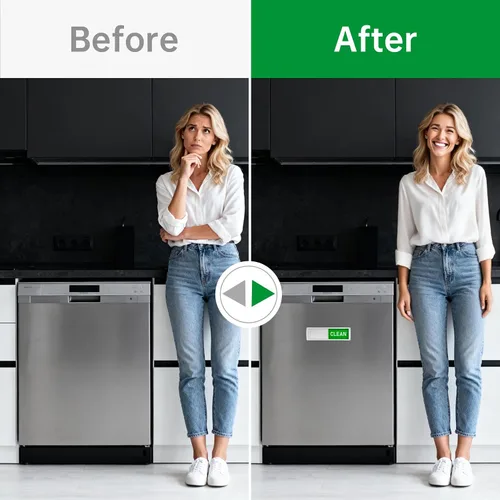 Miniatura 6 de PSLER Imán para lavavajillas - Indicador magnético de limpieza/sucio para lavavajillas y refrigerador de acero inoxidable, accesorio de cocina