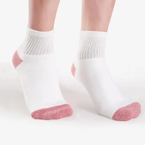 Miniatura 5 de Calcetines tobilleros para mujer, calcetines de algodón acolchados completos, 6 pares de calcetines atléticos antiampollas 7-1010-13
