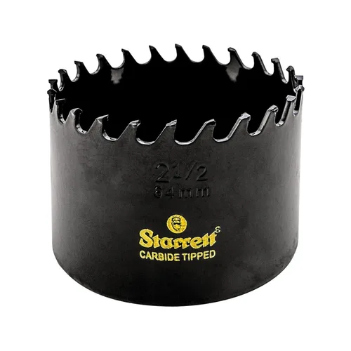 Miniatura 19 de Starrett Sierra perforadora con punta de carburo con acabado de superficie de alta calidad, ideal para madera, PVC y fibra de vidrio, 3 dientes por