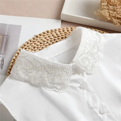Miniatura 4 de SUZALA Collar de media camisa para mujer, collares falsos desmontables