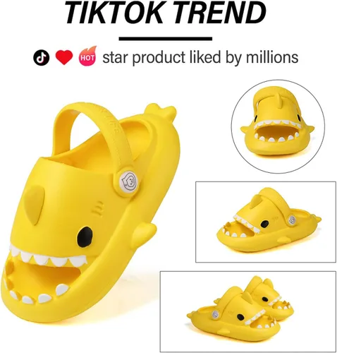 Miniatura 2 de Sandalias de tiburón para niños, pantuflas de tiburón para niños y niñas, sandalias de almohada con suela gruesa, suaves y antideslizantes