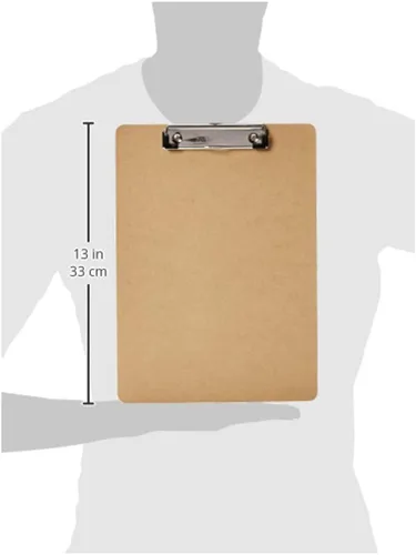 Miniatura 6 de Amazon Basics Portapapeles para oficina, tamaño carta, 9 x 12.5 pulgadas, paquete de 30, marrón