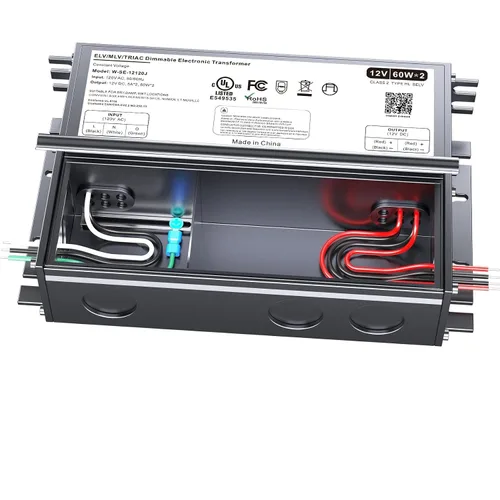 Miniatura 12 de Controlador LED regulable de 60 W 12 V para atenuador Lutron y Leviton, transformador de fuente de alimentación de CA a CC Triac/ELV/MLV para tira