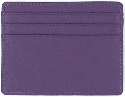 Miniatura 2 de Tapp Collections RFID Protect Slim Minimalista Bolsillo Cartera de Cuero Tarjetero, Púrpura, Minimalista