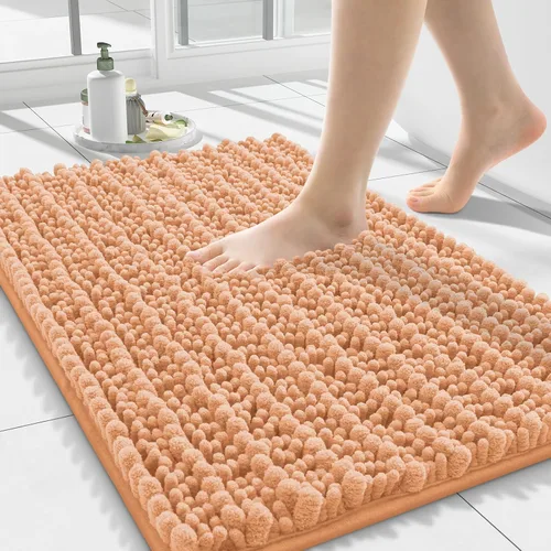 Miniatura 300 de Smiry Alfombras de Baño 24x16 pulgadas, Alfombras de Baño de Chenilla Extra Suaves y Absorbentes, Respaldo de Goma Antideslizante, Lavable a Máquina
