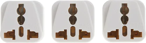 Miniatura 2 de Adaptador de enchufe de alimentación universal de 2 entradas, paquete de 3 unidades, tipo B, certificado CE para teléfonos móviles, portátiles