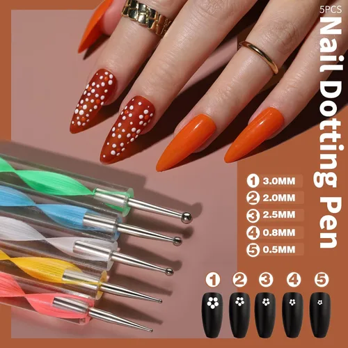 Miniatura 6 de FANDAMEI Kit de arte de uñas, Juego de pinceles de uñas, Kit de diseño de uñas, herramientas de punteado de uñas, purpurina fina para uñas