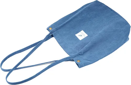 Miniatura 5 de Linda bolsa de pana para mujer, bolsas de hombro de lona para viajes y compras