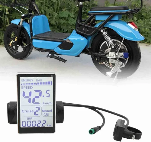 Miniatura 6 de Pantalla LCD de ciclo eléctrico, 24 V 36 V 48 V 60 V universal E Scooter M5 E Panel de control Panel de control de 5 pines Scooter eléctrico Panel