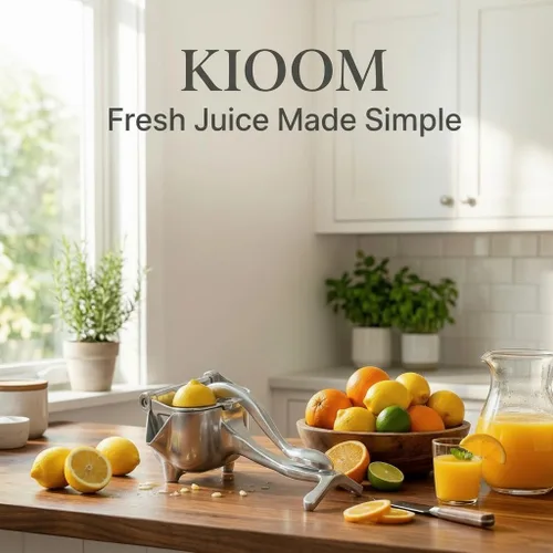Miniatura 9 de Exprimidor manual - Exprimidor manual de frutas para naranja, limón, lima y cítricos - Exprimidor de jugo de metal resistente con base antideslizante