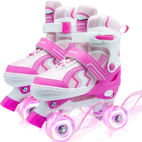 Miniatura 12 de Patines de Ruedas para Niños, 4 Patines de Ruedas Ajustables con Ruedas Iluminadas, Patines de Ruedas para Niñas y Niños, Niños Principiantes