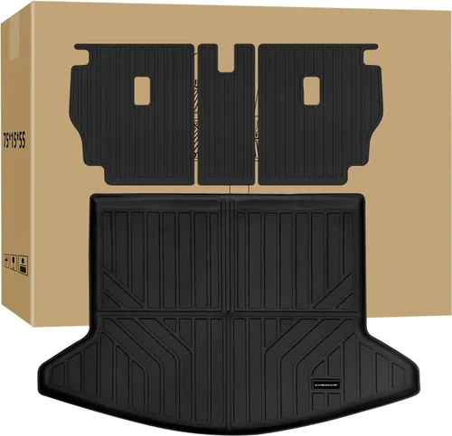 Miniatura 12 de Alfombrillas y alfombrillas para maletero para Nissan Pathfinder 2013-2019 2020 2013 Infiniti JX35 2014-2020 Infiniti QX60 TPE protección para todo