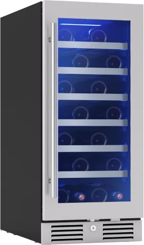 Miniatura 10 de Zephyr Presrv - Refrigerador delgado de vino y bebidas de 15 pulgadas, zona única bajo encimera, mini enfriador de vino estrecho, pequeño gabinete
