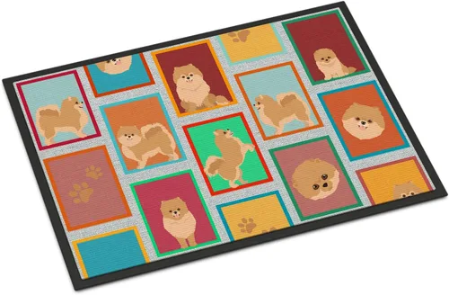 Miniatura 31 de Caroline's Treasures MLM1149MAT - Felpudo rojo Border Collie de 18 x 27 pulgadas, para interiores y exteriores, para entrada, antideslizante, Border