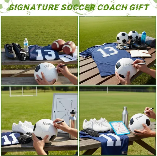 Miniatura 7 de Jenaai Balón de fútbol a granel con operación de aguja de bomba, Navidad en blanco, autógrafo, pelota de fútbol cristiana, donación de caridad