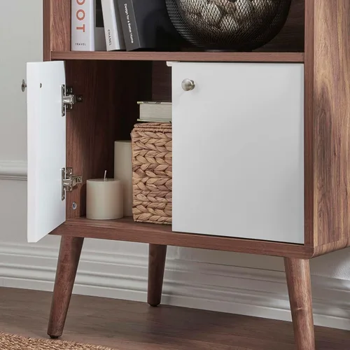 Miniatura 8 de Modway Transmit, soporte para TV de 55 pulgadas, color blanco nogal
