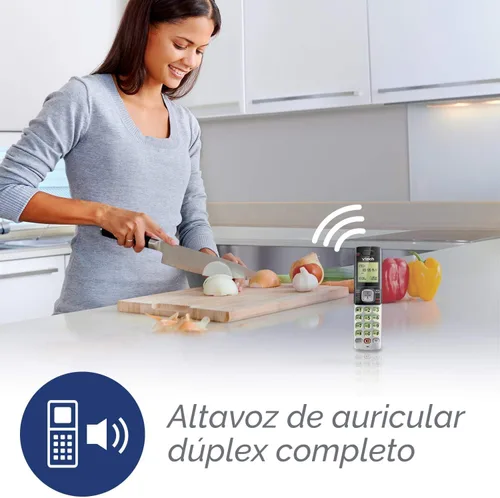 Miniatura 7 de Teléfono Vtech DECT 6.0 con identificador de llamadas / llamada en espera, plata / negro con 2 auriculares inalámbricos, Plateado 2 Teléfonos Plata