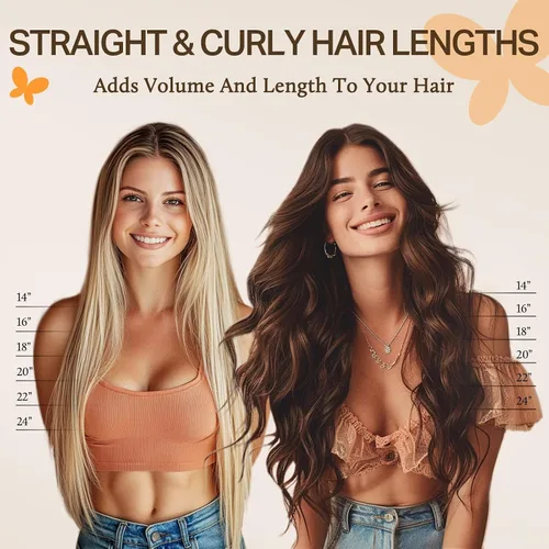 Miniatura 6 de DOORES Extensiones de cabello con alambre, 18 pulgadas, 95 g, extensiones de cabello Remy de color negro azabache con alambre invisible, línea