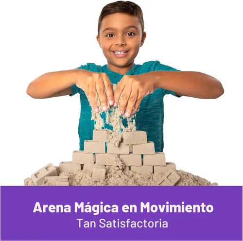 Miniatura 8 de Kinetic Sand, Caja de Arena Plegable del Sitio de Construcción con 2 Libras de Arena de Juego y Camión de Juguete, Estuche de Almacenamiento