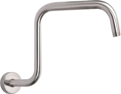 Miniatura 14 de Brazo de ducha en forma de S, tubo de extensión de cabezal de ducha de altura alta, conexión estándar de 1/2 pulgada con brida, impresionante