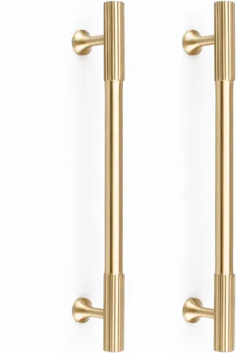 Miniatura 16 de RZDEAL - 4 tiradores dorados de gabinete de latón macizo, centros de agujeros de 3 pulgadas, para manijas de gabinete de cocina, cajón, baño