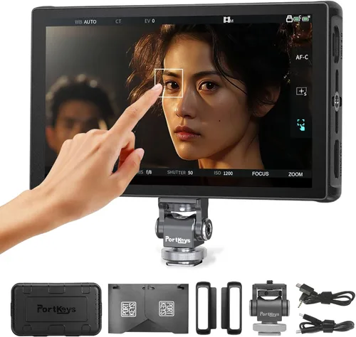 Portkeys LH5C - Monitor de campo de cámara de 5.4 pulgadas, entrada HDMI 4K, control de cámara táctil a enfoque para FX2/FX3/FX30/A6700/A7S III/A7M