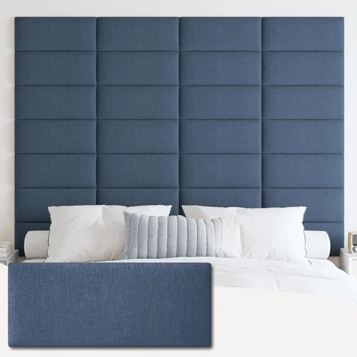 Miniatura 11 de IFNOW Cabecera tapizada para montar en la pared, paneles de pared 3D insonorizados, cabecero autoadhesivo para tamaño Queen, decoración del hogar