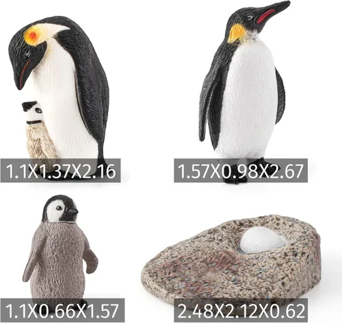 Miniatura 6 de Juego de 4 figuras de pingüino de la Antártida del ciclo de vida de pingüinos, juguetes educativos tempranos, juguetes educativos tempranos