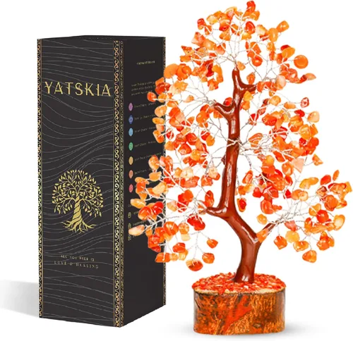 Miniatura 11 de YATSKIA - Árbol de cristal turquesa Feng Shui, alambre, bonsái Buhha, estatua reiki, Chakra curativo energía positiva, buena suerte dinero regalos