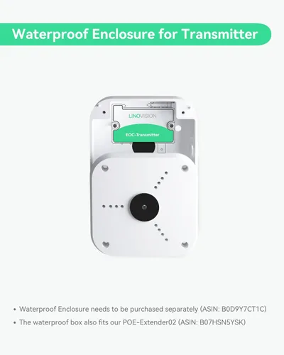 Miniatura 6 de 【Actualizado】LINOVISION POE sobre coaxial EOC convertidor IP sobre coaxial máximo 3000 pies de potencia y transmisión de datos sobre cable coaxial