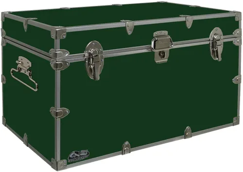 Miniatura 5 de C&N Footlockers - Baúl de almacenamiento XL para graduados - Fabricado en los Estados Unidos - Baúl de acero para dormitorio universitario y Rojo