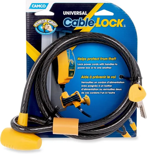 Miniatura 8 de Camco 44290 Cable de agarre de alimentación con cerradura de seguridad, color negro