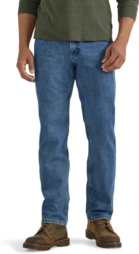 Miniatura 8 de Wrangler Authentics - Pantalones de mezclilla clásicos de 5 bolsillos, ajuste regular, para hombre de algodón