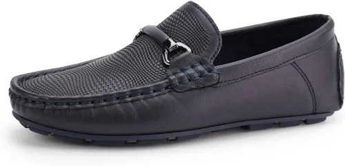 JABASIC Mocasines Penny para niños, estilo casual, sin cordones, zapatos de vestir para niños