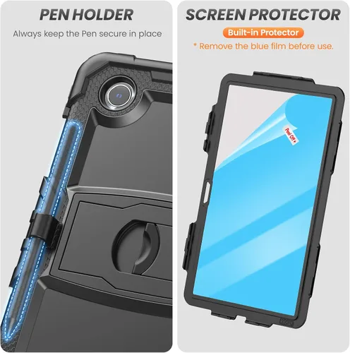 Miniatura 2 de HXCASEAC Funda para Lenovo Idea Tab 11, Tab M11/K11 (TB336FU/TB330FU), diseño a prueba de golpes, protector de pantalla, soporte integrado, soporte