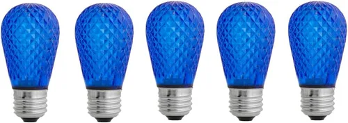 Miniatura 9 de Lente facetada LED azul S14 - Bombilla de cadena de patio
