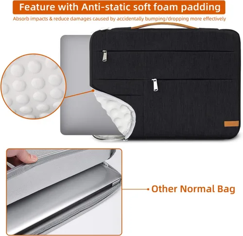 Miniatura 3 de KINGSLONG Funda para laptop de 13.3 pulgadas, bolsa delgada a prueba de golpes, funda de transporte para computadora compatible con MacBook Air/Pro