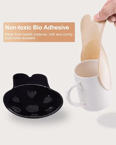 Miniatura 3 de Brasier adhesivo, 2 pares de pechos adhesivos para mujer, sujetadores invisibles de silicona para vestido sin tirantes sin espalda