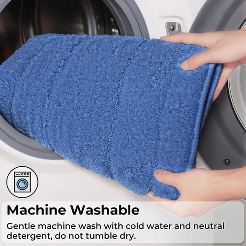 Miniatura 8 de GRANNY SAYS Juego de 2 alfombras de baño suaves para baño, alfombras de baño antideslizantes y lavables, alfombras de baño absorbentes para bañera