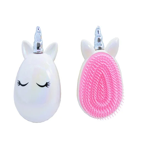 Miniatura 8 de Artkingdome - Cepillo de pelo de unicornio para secar en húmedo, cepillo desenredante antiestático, suave masaje para mujeres, cepillos de pelo