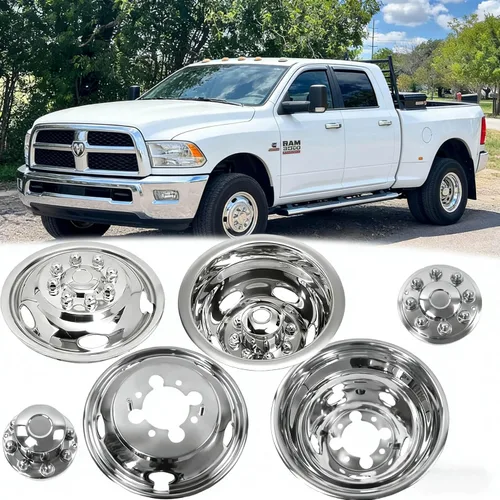 Miniatura 7 de Simulador de rueda de 16 pulgadas para Dodge 2007-2025, Mercedes y Freightliner Sprinter Van, 4 tapacubos protectores impermeables a presión de 6