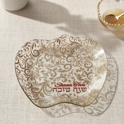 Miniatura 5 de Rite Lite Rosh - Plato de manzana y miel – Regalos de fiesta de Año Nuevo judío, Shana Tova Judaica, decoración del hogar, anfitriona, cocina